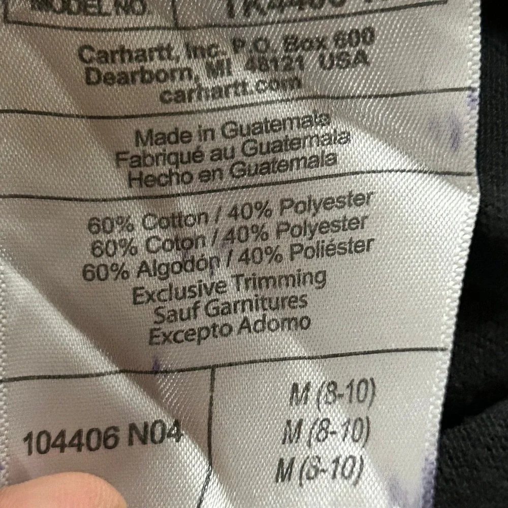 Carhartt T-Shirt Womens Size M Gray Relaxed Fit V-Neck Cotton Blend Casual